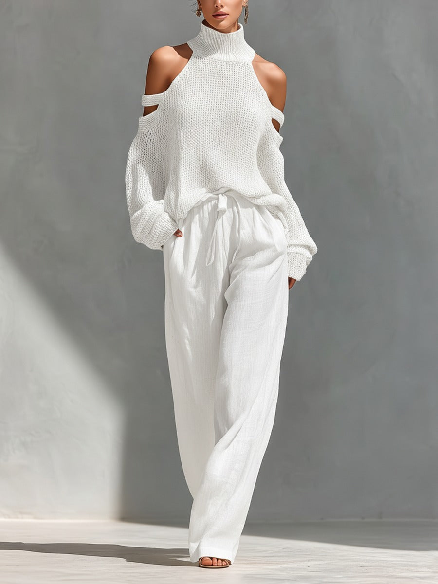 Vivienne | Open-Shoulder Knit Co-Ord Set