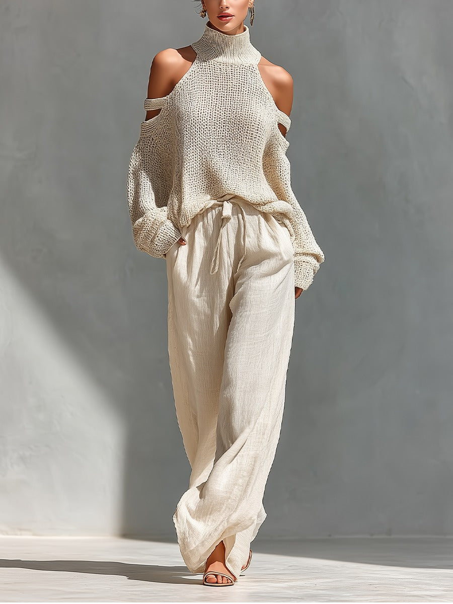 Vivienne | Open-Shoulder Knit Co-Ord Set